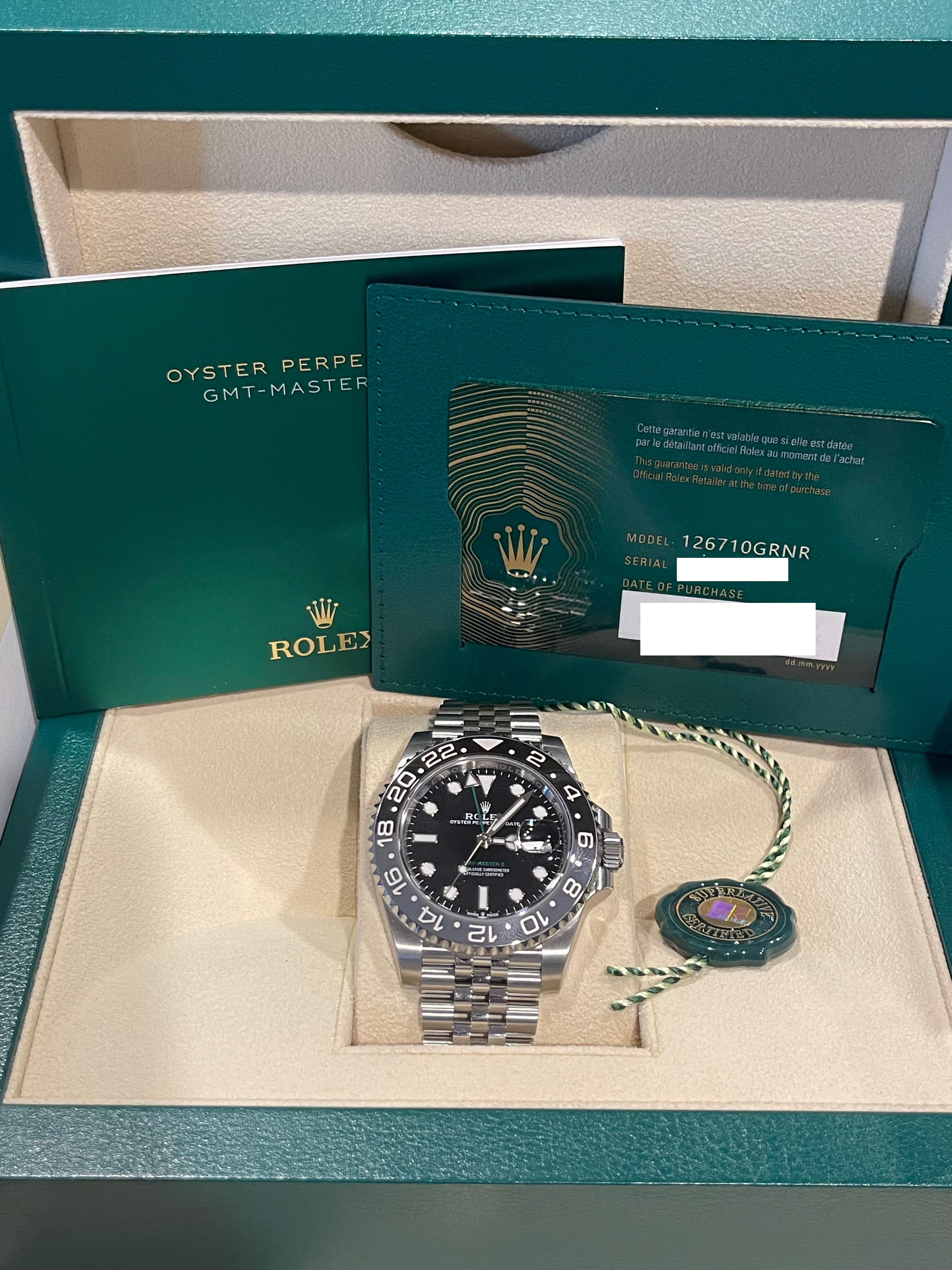 2024 Rolex GMT Master II "Bruce Wayne" Reference 126710GRNR