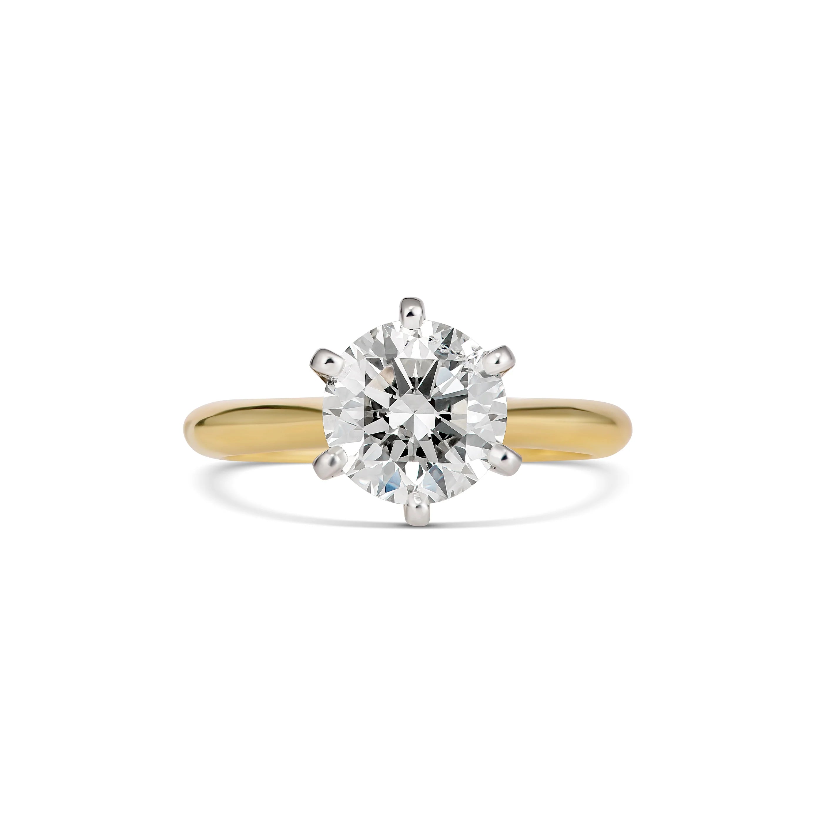 Diamond Engagement Ring | 18K Yellow Gold