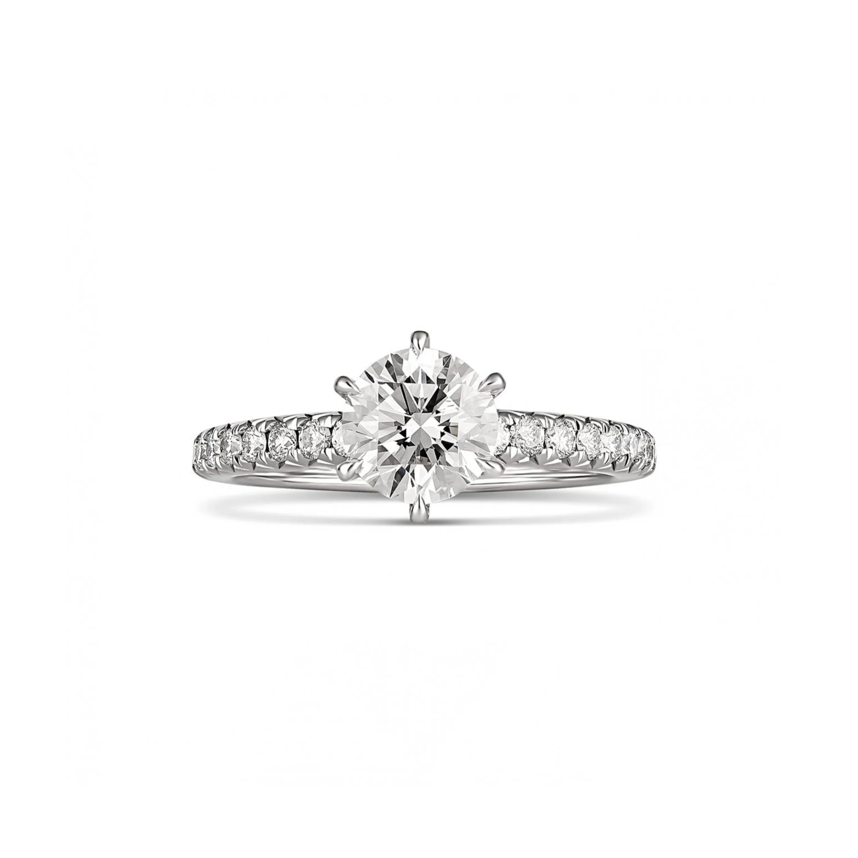 Brilliant Cut Diamond Engagement Ring | Platinum