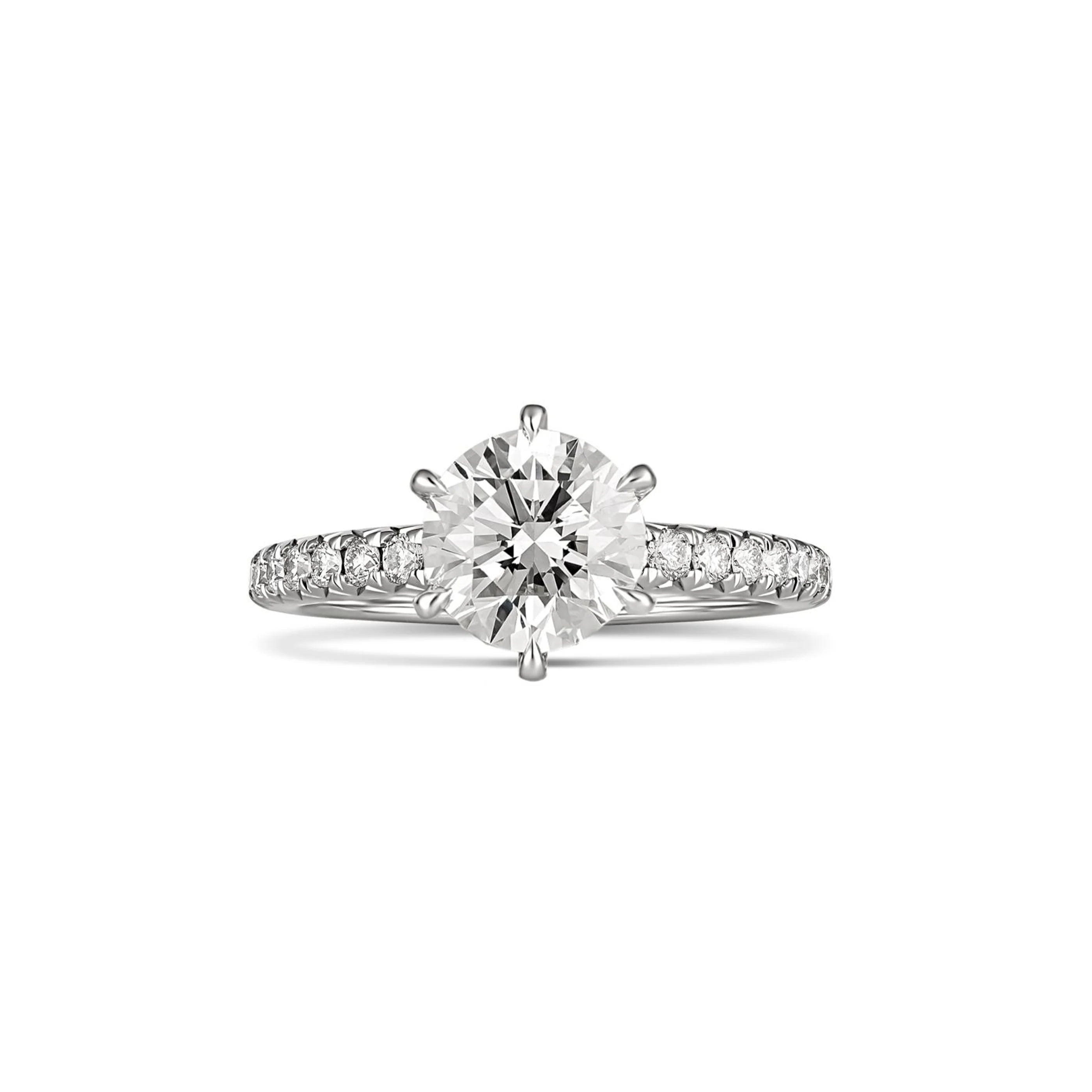 Brilliant Cut Diamond Engagement Ring | Platinum