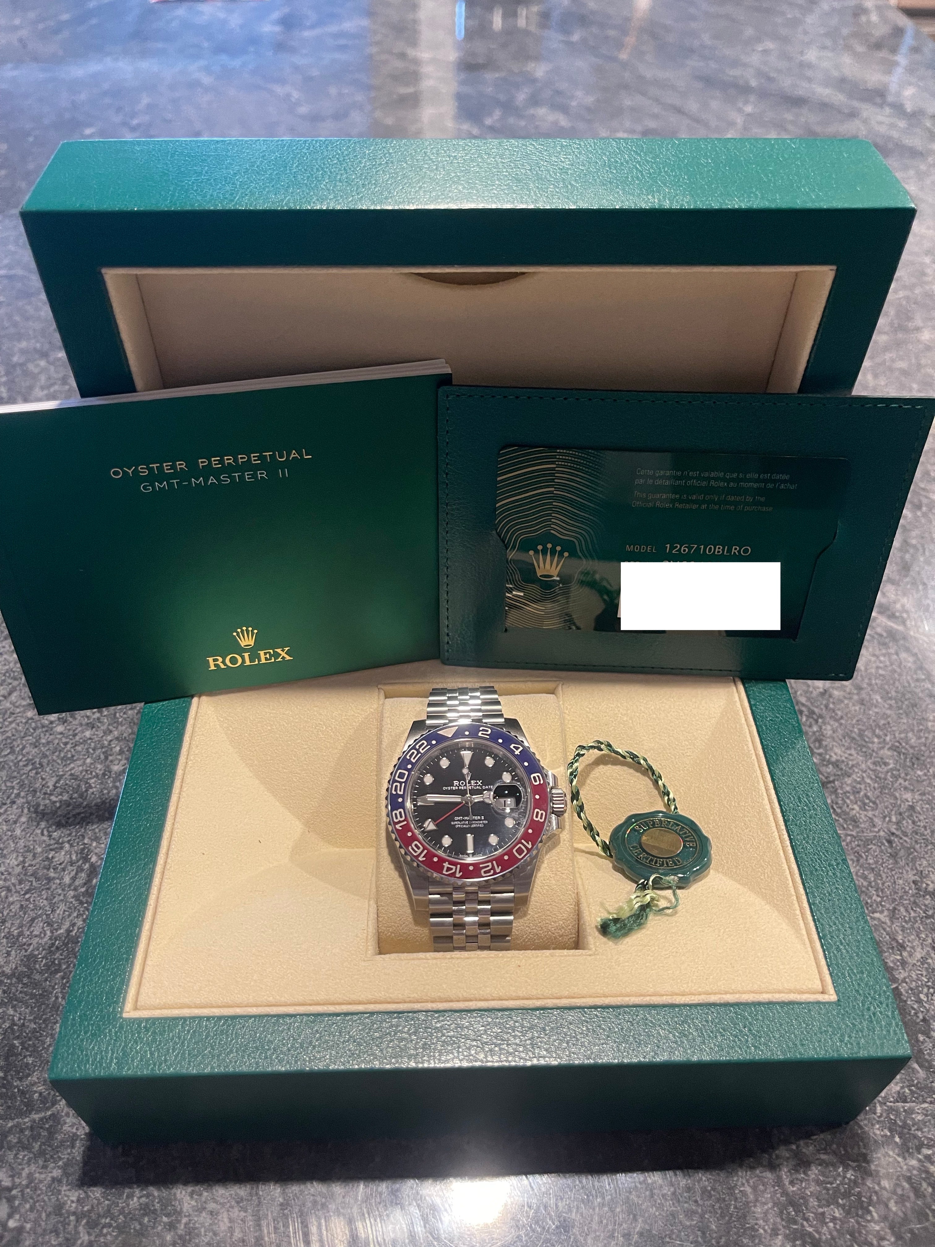 2024 Rolex GMT Master II "Pepsi" Jubilee Reference 126710BLRO